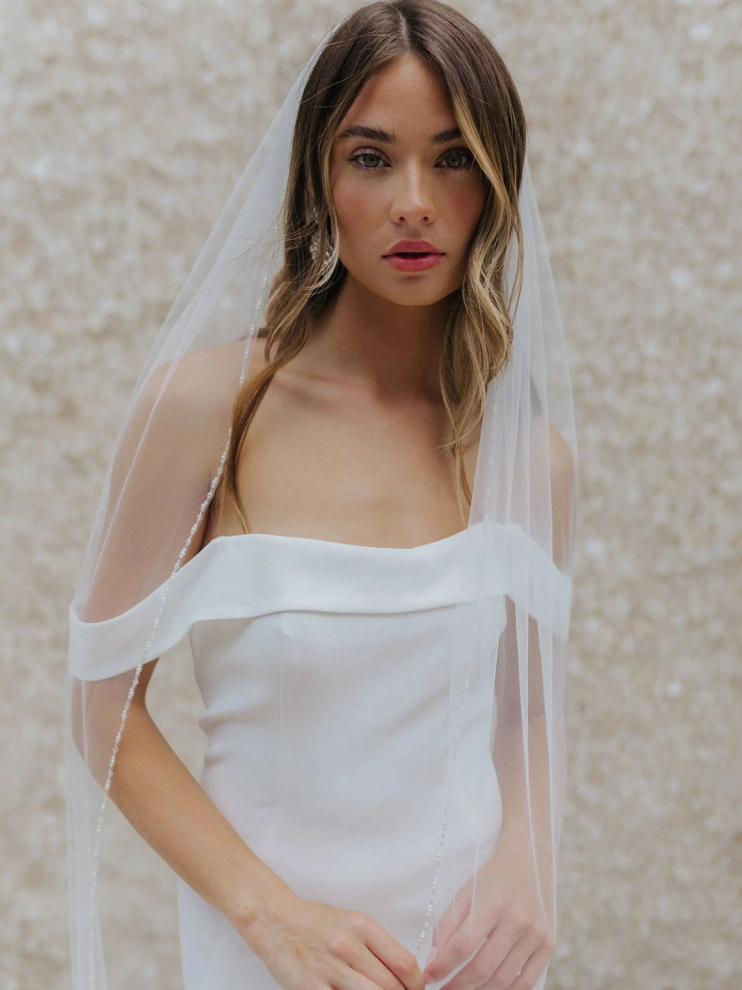 The "Audrey" Scattered Pearl Veil