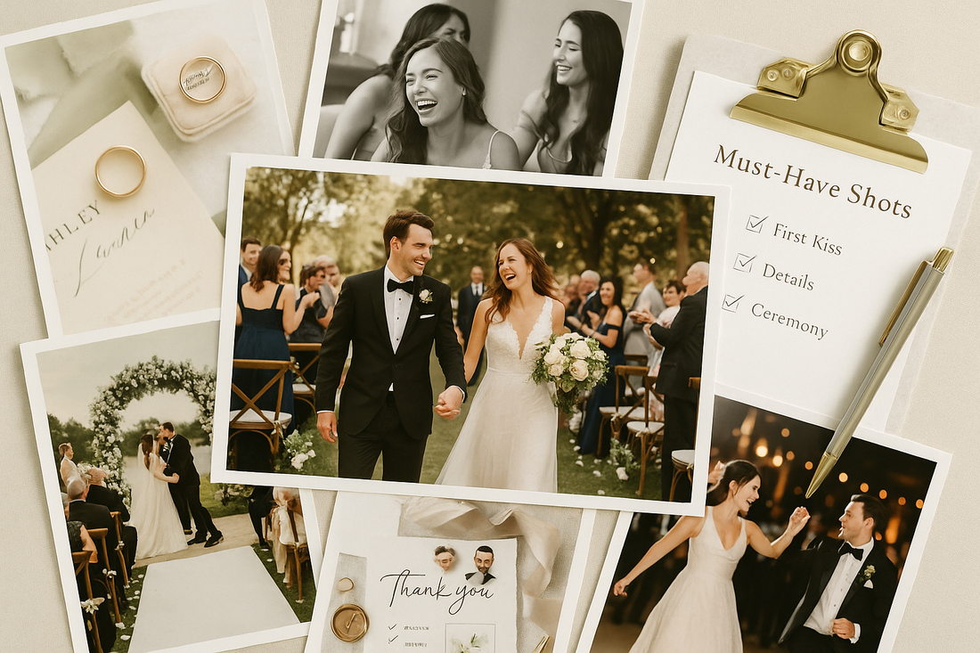A Complete List of "Must-Have" Wedding Photos for Your Photographer