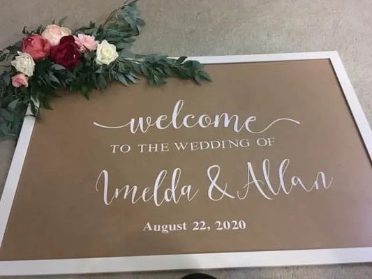 Classic Wedding Welcome Mirror Decal
