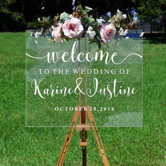 Classic Wedding Welcome Mirror Decal