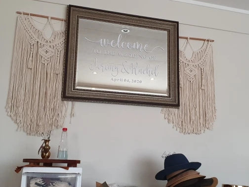 Classic Wedding Welcome Mirror Decal