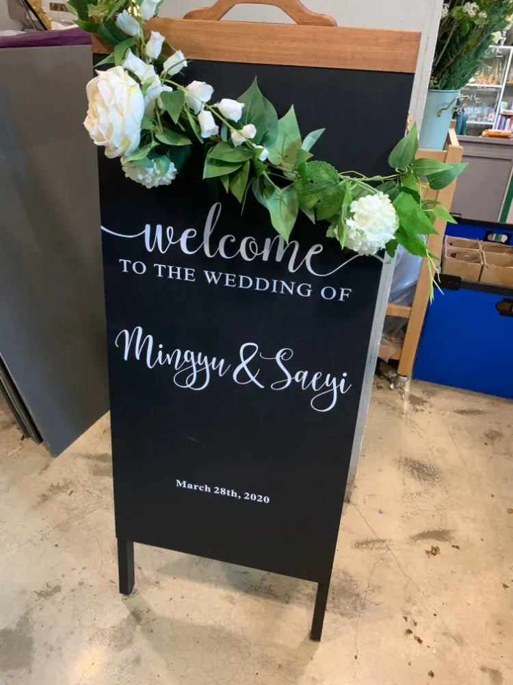 Classic Wedding Welcome Mirror Decal