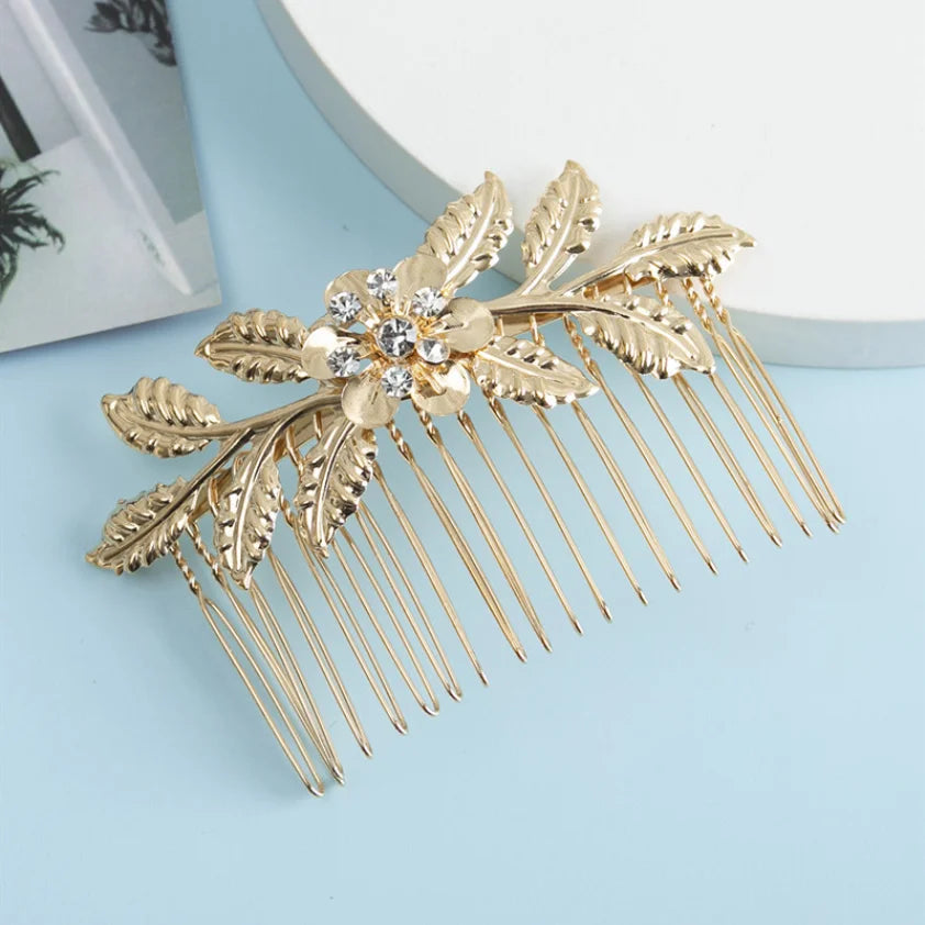 "Daphne" Botanical Bridal Hair Comb (Leaf & Butterfly Styles)