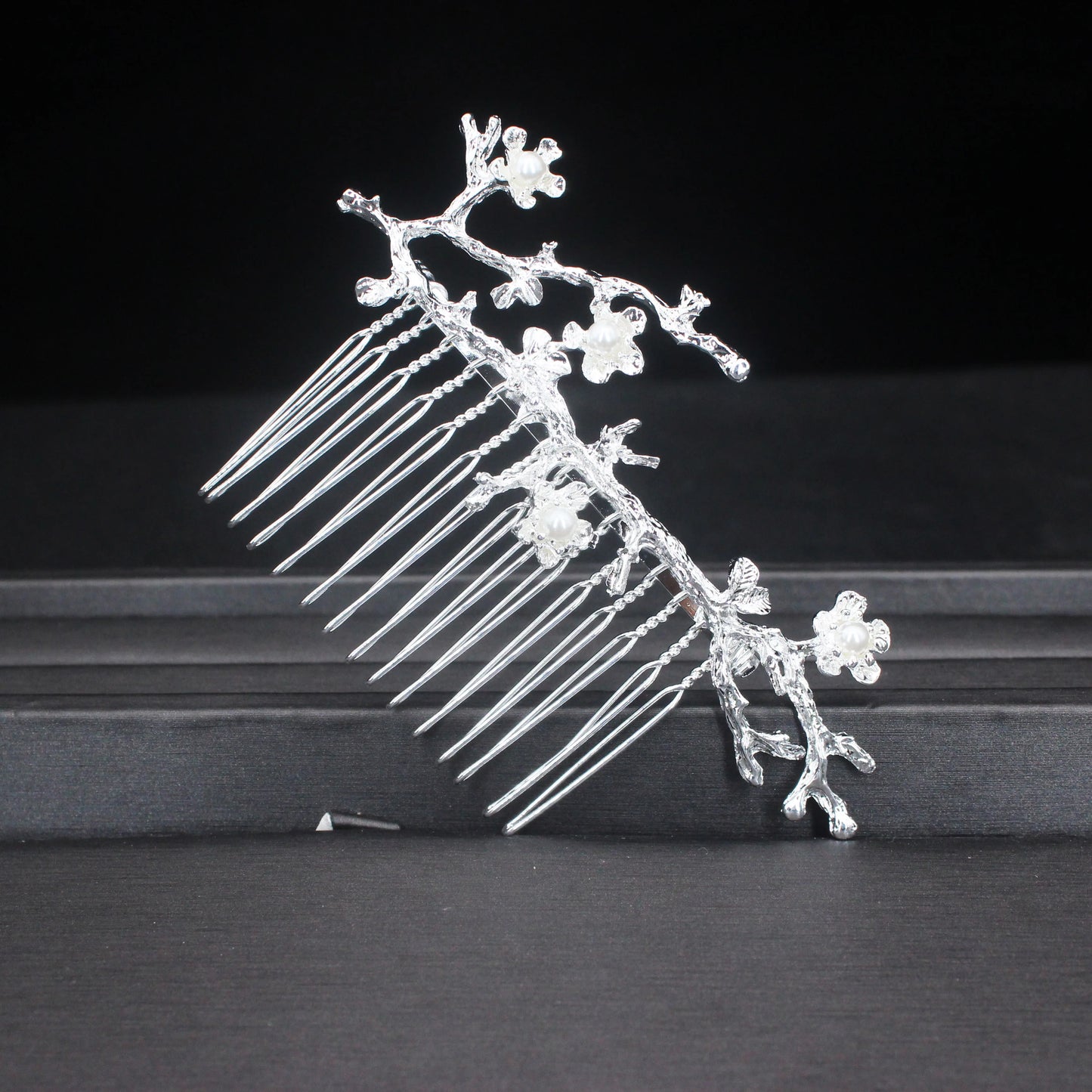 "Daphne" Botanical Bridal Hair Comb (Leaf & Butterfly Styles)