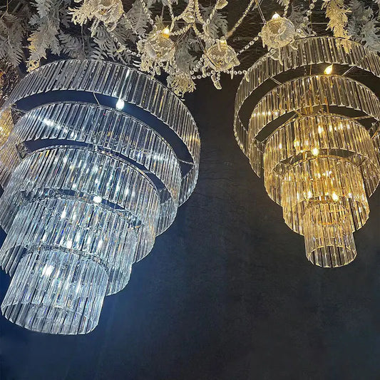 "Orion" Grand Tiered Crystal Wedding Chandelier