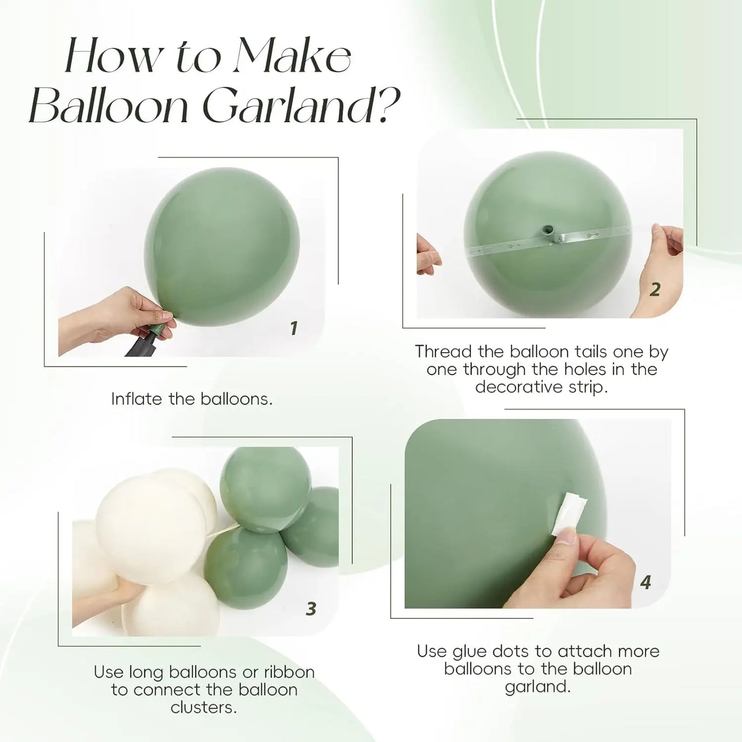 Sage Green Balloon Garland Kit