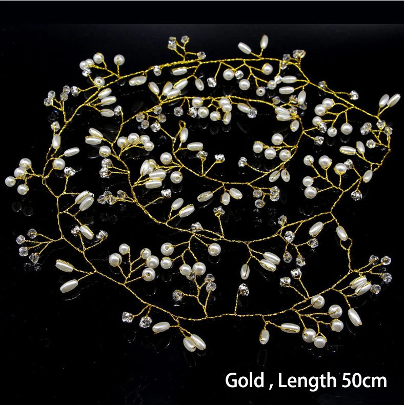 Romantic Pearl & Leaf Bridal Hair Vine | Versatile Wedding Headpiece