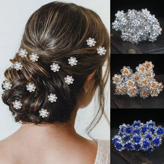 Delicate Bridal Hair Pins | Crystal, Pearl & Floral Styles (20-Pack)