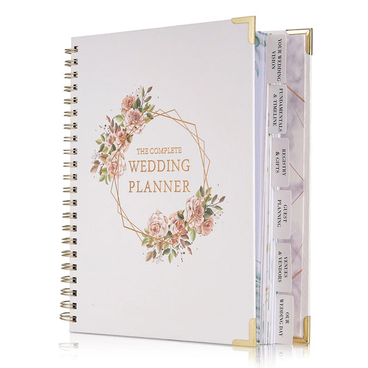 The Complete Wedding Planner & Organizer | Floral Hardcover Notebook | The Perfect Engagement Gift for the Bride-to-Be