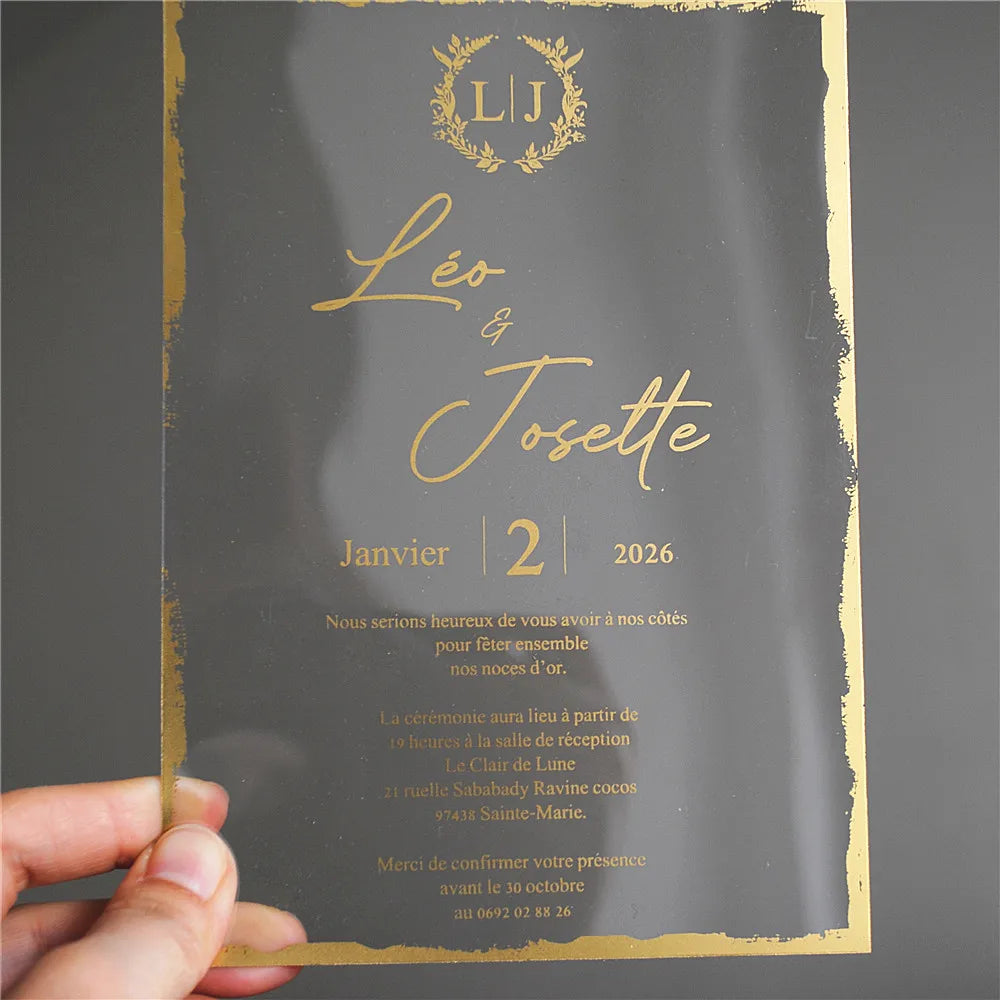 Elegant 30pcs Custom Wedding Invitation Cards