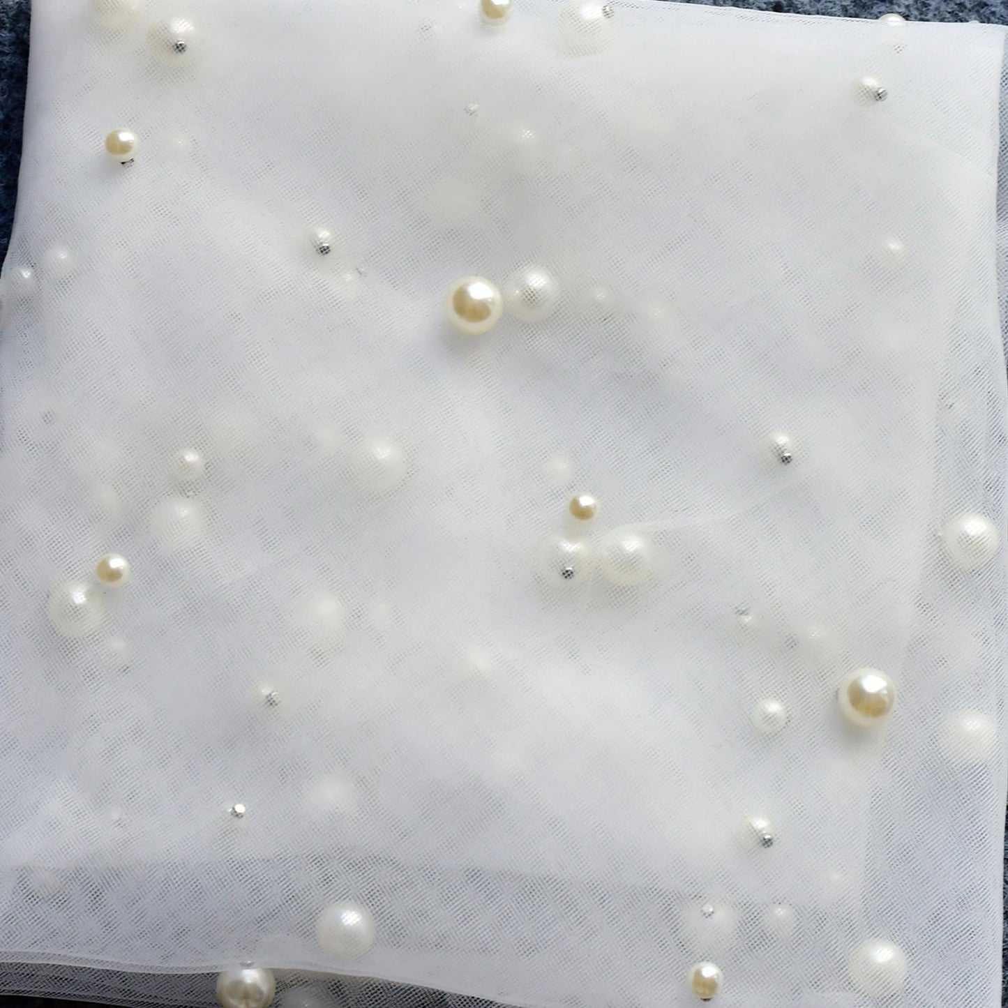 Ethereal Pearl Wedding Veil | Scattered Pearl Bridal Veil in Fingertip, Chapel & Cathedral Lengths
