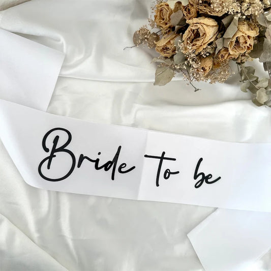 Elegant Satin Bachelorette Party Sash