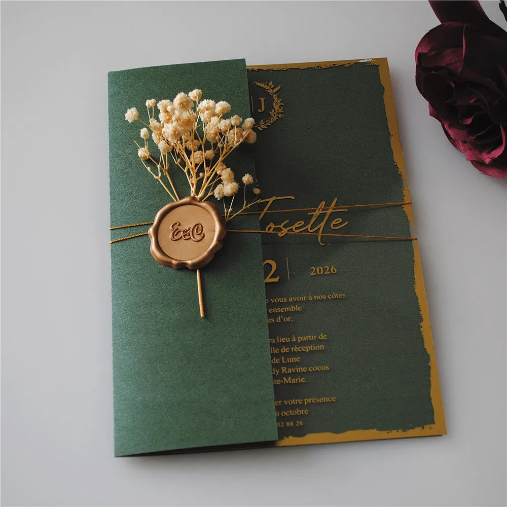 Elegant 30pcs Custom Wedding Invitation Cards