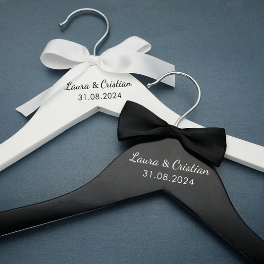 Personalized Wedding Hanger | Custom Bride & Groom Hanger | Bridal Shower Gift & Wedding Keepsake