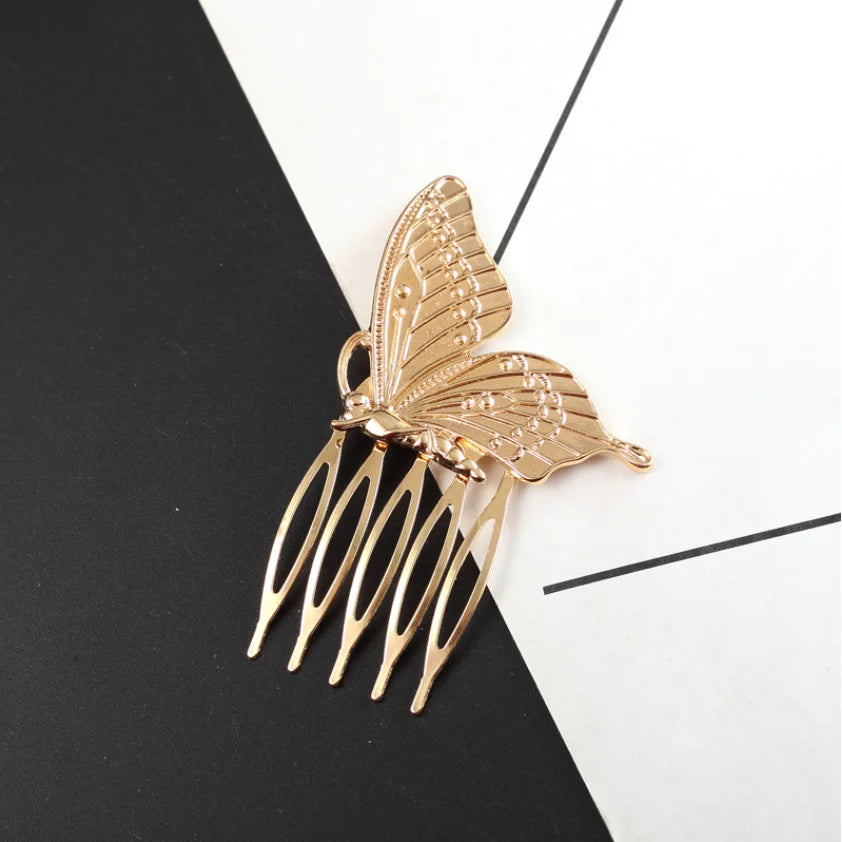 "Daphne" Botanical Bridal Hair Comb (Leaf & Butterfly Styles)